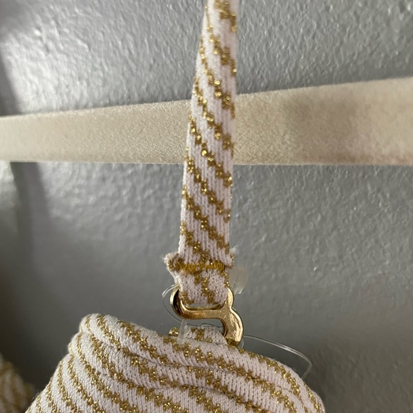 NWT Roxy white and gold bikini top size small - Picture 4 of 13
